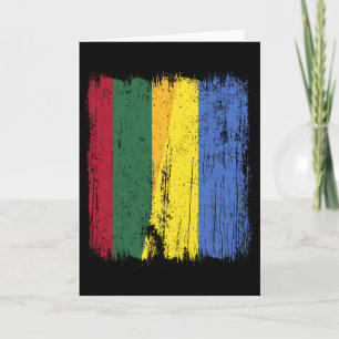 Lithuania Ukraine Half Flag Lithuanian Ukrainian H Card