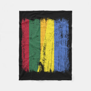 Lithuania Ukraine Half Flag Lithuanian Ukrainian H Fleece Blanket