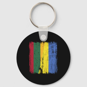 Lithuania Ukraine Half Flag Lithuanian Ukrainian H Key Ring