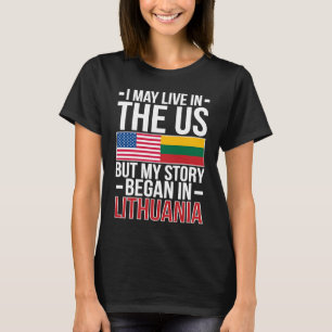 Lithuanian American Flag Lithuania Heritage USA T-Shirt