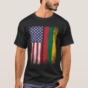 Lithuanian American Flag Lithuania Usa Lietuva Pri T-Shirt
