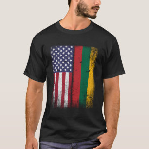Lithuanian American Flag Lithuania Usa Lietuva Pri T-Shirt