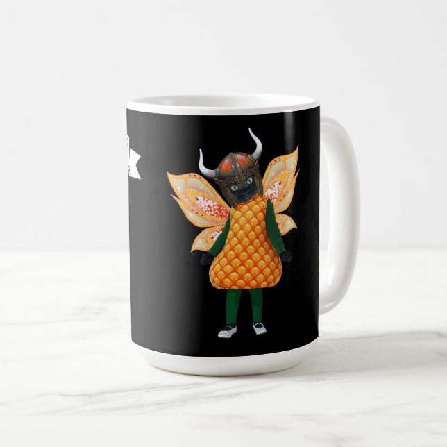 Lithuanian Battle Fairy Cat Mug (Front Right)
