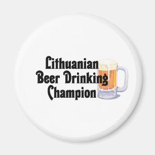 Lithuanian Beer Drinking Champion Magnet