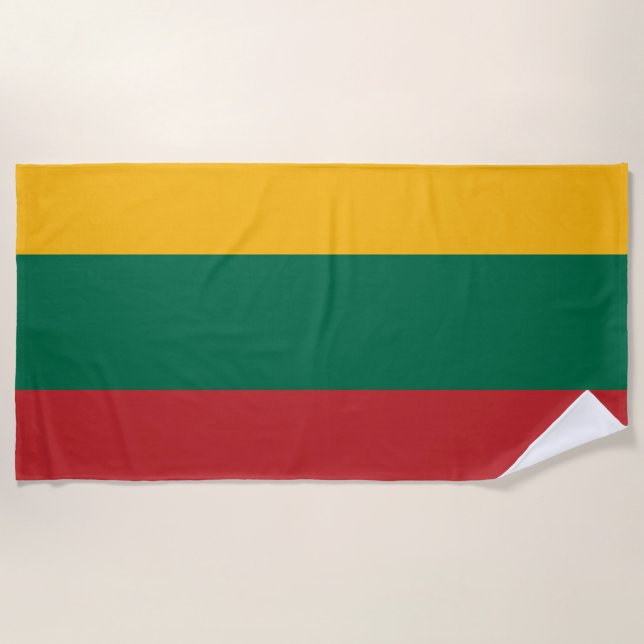 Lithuanian Flag Beach Towel (Front)