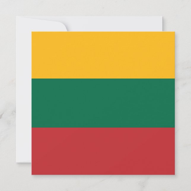 Lithuanian Flag Card (Front)