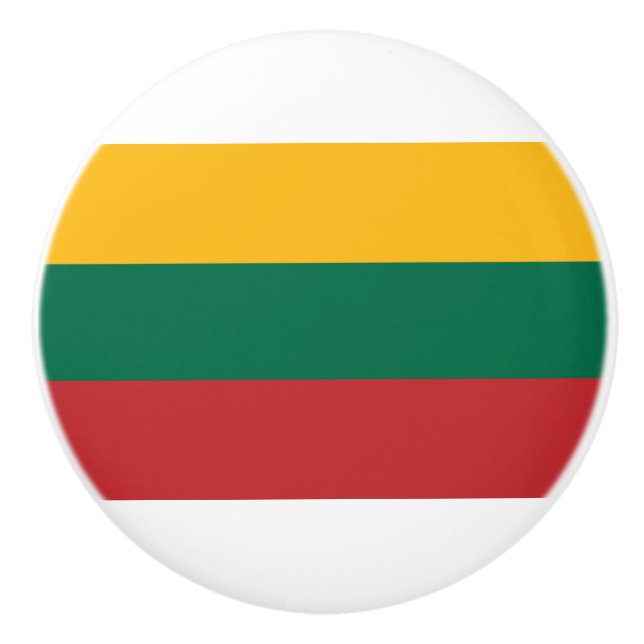 Lithuanian Flag Ceramic Knob (Front)