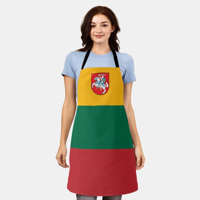Lithuanian flag-coat arms apron (Worn)