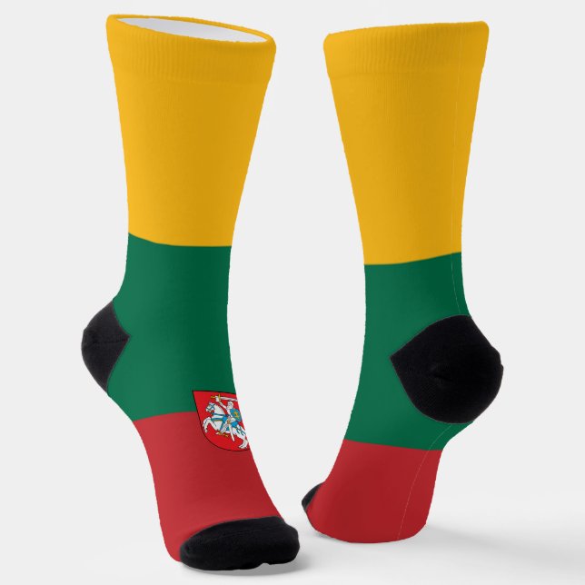 Lithuanian flag-coat of arms socks (Angled)