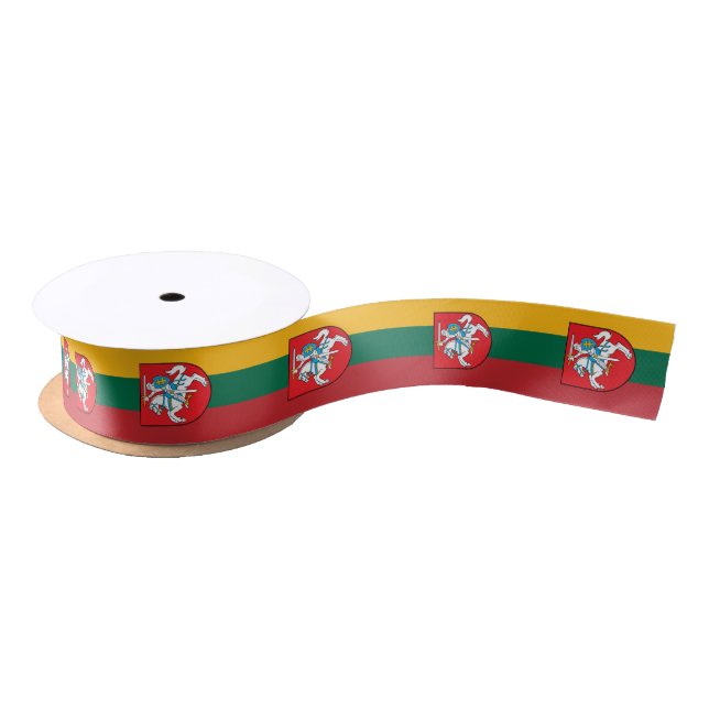 Lithuanian flag colours ribbon, Lithuania /sports Satin Ribbon (Spool)