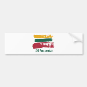 Lithuanian flag designs bumper sticker