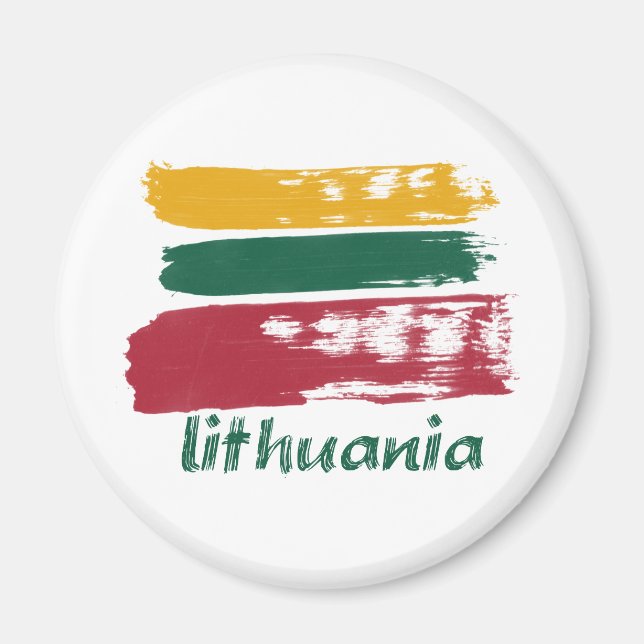 Lithuanian flag designs magnet (Front)
