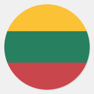 Lithuanian Flag, Flag of Lithuania Classic Round Sticker
