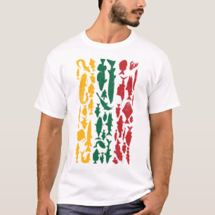 Lithuanian Flag Made of Fish – Fishing Design T-Shirt