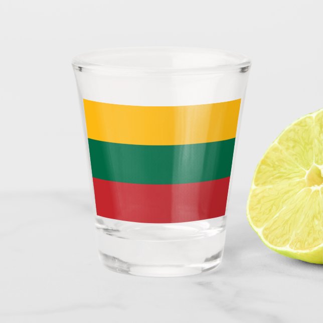 Lithuanian Flag Shot Glass (Front)