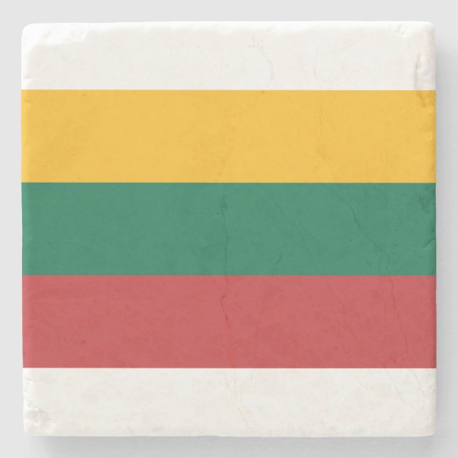 Lithuanian Flag Stone Coaster (Front)
