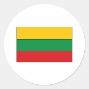 Lithuanian Flag T-shirts and Gifts Classic Round Sticker
