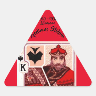"Lithuanian-gedimino-stulpai" Triangle Sticker
