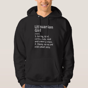 Lithuanian Girl Lithuania  Funny Country Roots Des Hoodie