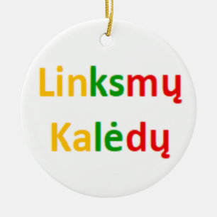 lithuanian linkmy kaledy ceramic ornament