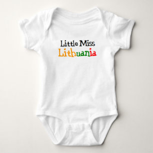 lithuanian little miss baby bodysuit