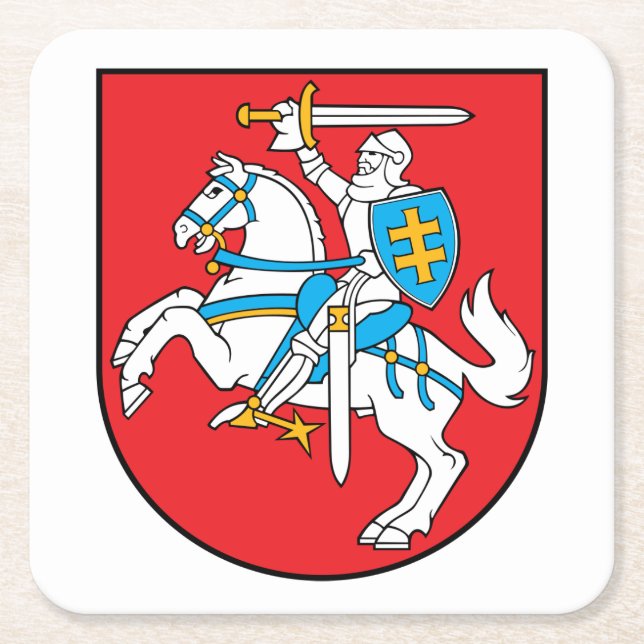 Lithuanian Vytis Coaster Set (Front)