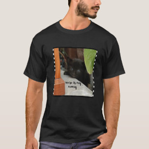 Littel Sad Black Cat T-Shirt