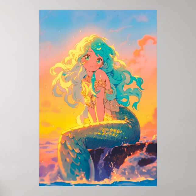  Litter Mermaid Art Poster (Front)