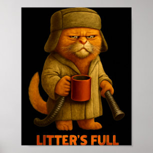 Litter’s Full Cat Parody Tee Poster