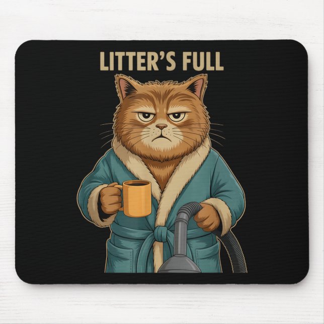 Litter’s Full Cat Ugly Christmas  Mouse Pad (Front)