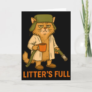 Litter’s Full Funny Cat Christmas Humor Quote Card