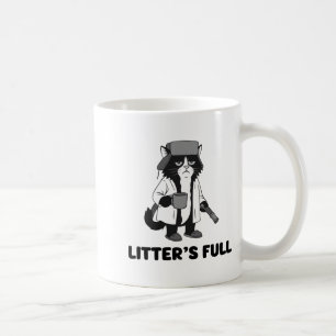 Litter’s Full Funny Cat Christmas Humor Quote Long Coffee Mug