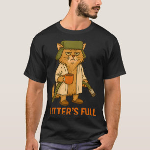 Litter’s Full Funny Cat Christmas Humor Quote T-Shirt