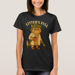 Litter’s Full Funny Cat Lovers Christmas Xmas Grum T-Shirt