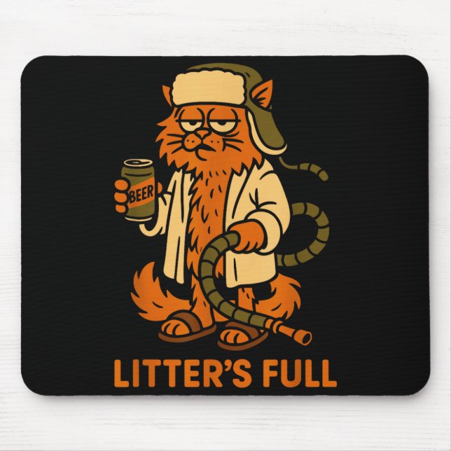 Litter’s Full Funny Cat Lovers Christmas Xmas  Mouse Pad (Front)