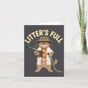 Litter’s Full Funny Cat Parody Christmas Humor Quo Card
