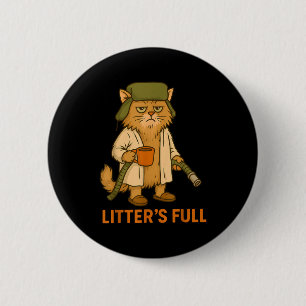 Litter’s Full Funny Christmas Cat Santa Claus Wome 6 Cm Round Badge