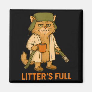 Litter’s Full Funny Christmas Cat Santa Claus Wome Magnet