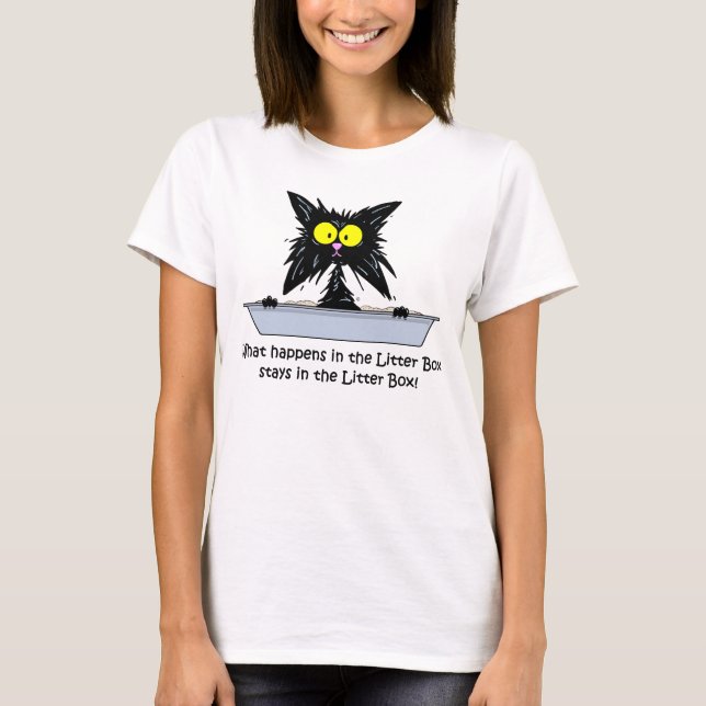 Litterbox Cat T-Shirt (Front)