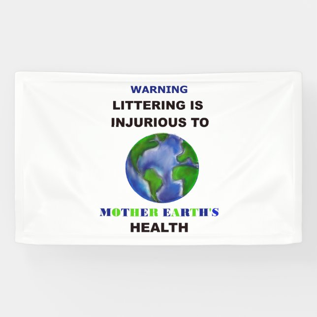 Littering is injurious banner (Horizontal)