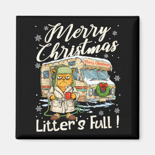 Litter's Full Funny Cat Parody Outfit Sarcastic Ch Magnet