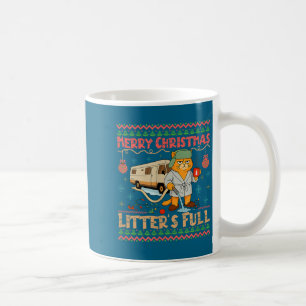Litter's Full Merry Christmas Funny Cat Lovers Hol Coffee Mug