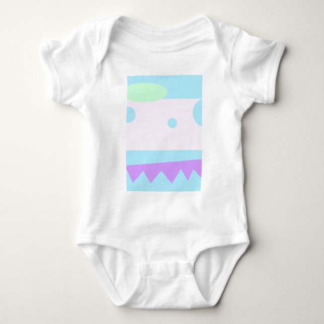Little Abstract Monster - Baby Bodysuit (Front)