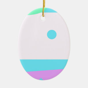 Little Abstract Monster or Abstract Landscape Ceramic Tree Decoration