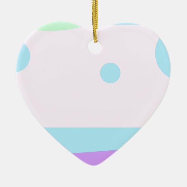 Little Abstract Monster or Abstract Landscape Ceramic Tree Decoration (Front)