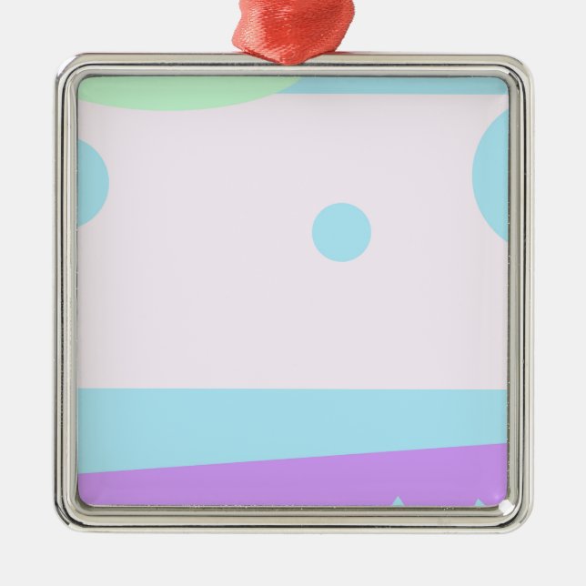 Little Abstract Monster or Abstract Landscape Metal Ornament (Front)