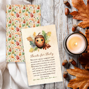 Little Acorn Baby Shower Books for Baby Enclosure Card