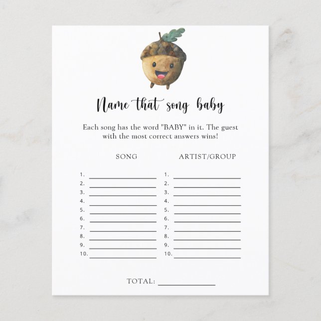 Little acorn - Name that Baby Song (Front)