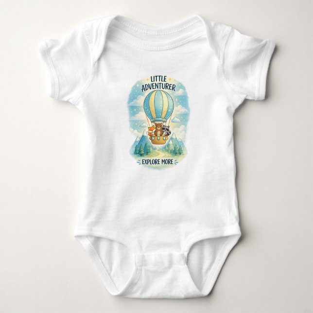 Little Adventurer Baby Bodysuit – Explore More (Front)