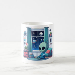 Little alien coffee mug
